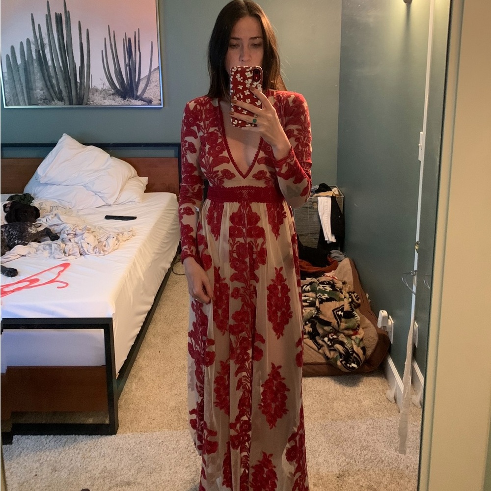 For Love and Lemons Temecula Dress - Red/Cayenne